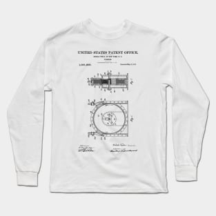 Tesla Turbine Patent Black Long Sleeve T-Shirt